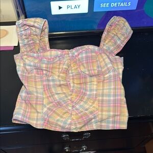 Plaid crop Top